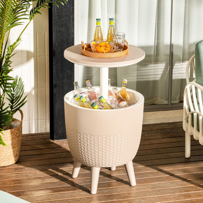 Lagoon Cancun Resin Outdoor 2In1 Side Table and Cooler & Reviews(02)